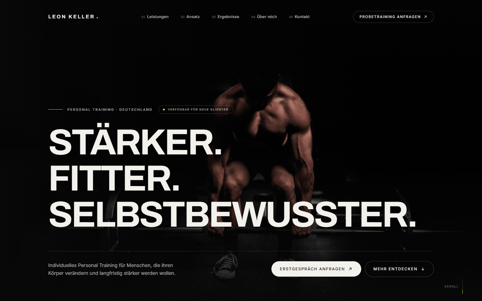 Leon Keller — Startseite der Website